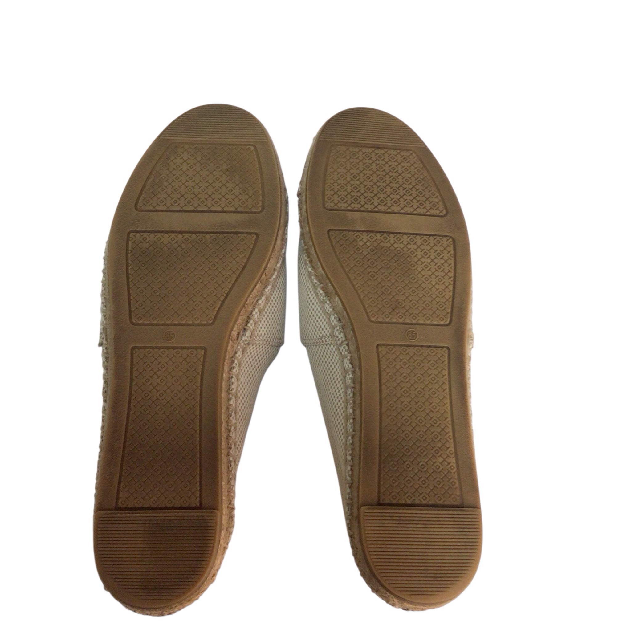 Tory Burch Color Block Flat Espadrille Tan Size 8.5