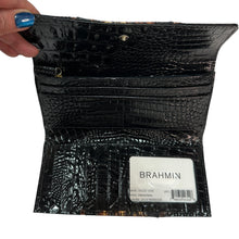 Load image into Gallery viewer, Brahmin Veronica Kairos Black Croc Embossed Leather Wallet
