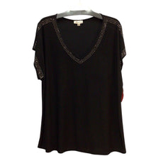 Load image into Gallery viewer, Lavish Black Studded Sleeve Less Top Size 2XL