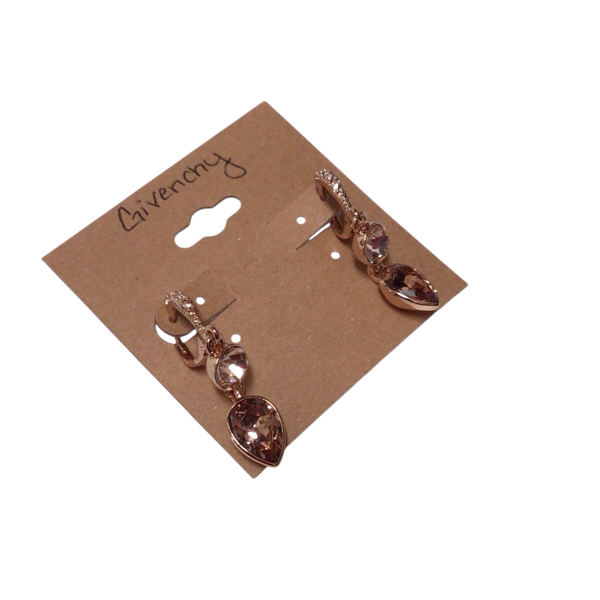 Givenchy Rose Gold CZ Dangling Earrings