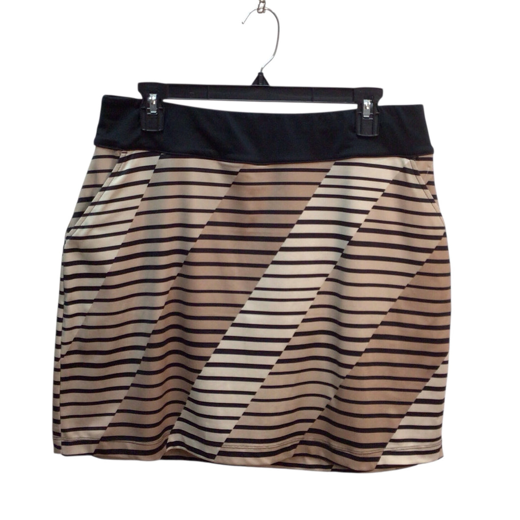 Coral Bay Tan And Brown Stripe Golf Skort Size M