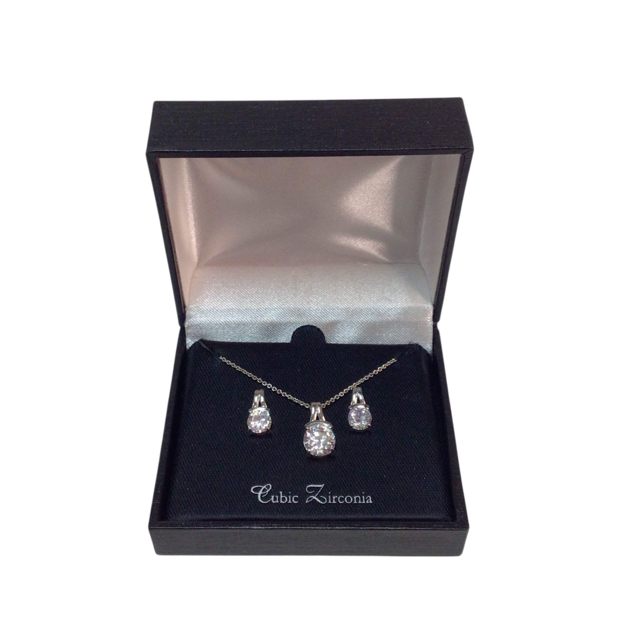Cubic Zirconia Necklace & Earring Set
