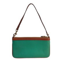 Load image into Gallery viewer, Dooney &amp; Bourke Green Pebbled Leather Wristlet