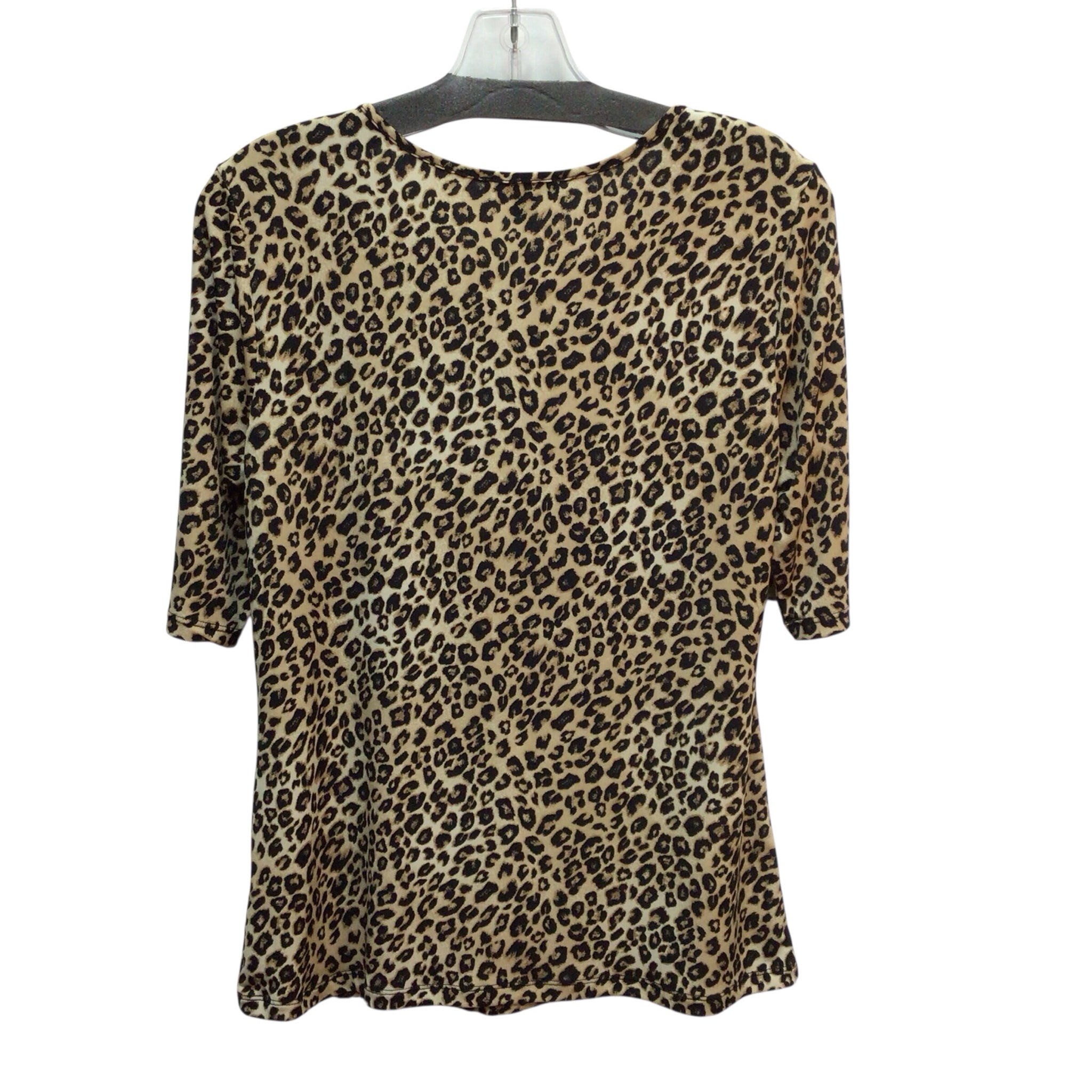 Premise Leopard Print Short Sleeve Top Size M