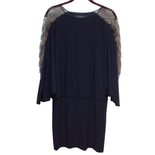 Betsy & Adam Navy Long Sleeve Dress Size 10