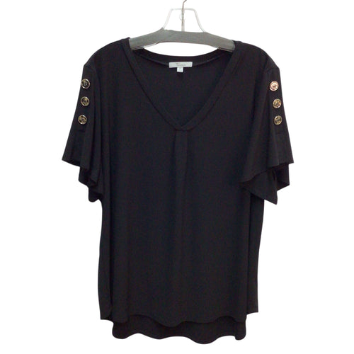 89Th & Madison Black Short Sleeve Top Size 1X