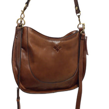 Load image into Gallery viewer, Patricia Nash Caletta Leather Crossbody Shoulder Bag Cognac