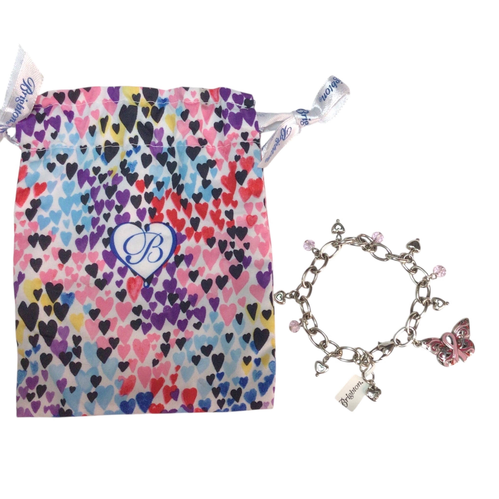 Brighton Power of Pink Breast Cancer Butterfly Bracelet NWT