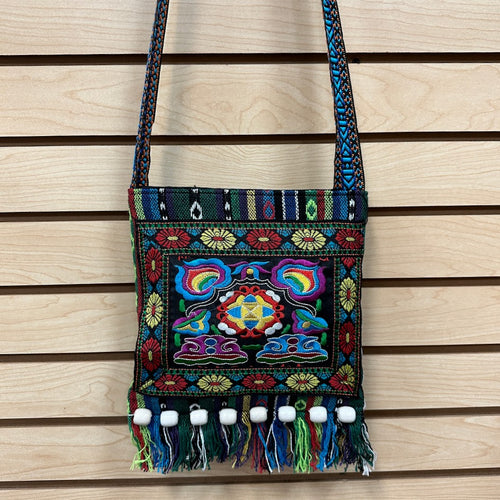 Fabric Embroidered Crossbody Bag