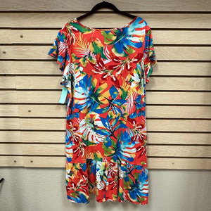 C'EST LA VIE Short Sleeve Dress Multicolor - Size Large