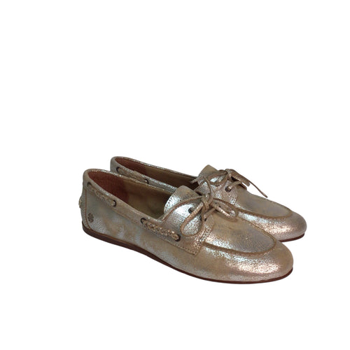 Lucky Brand Tineera Tan Gold Suede Loafers Size 8.5 M