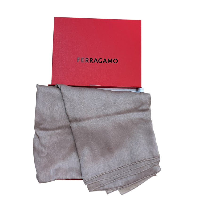 Salvatore Ferragamo Logo Silk Scarf