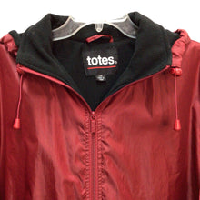 Load image into Gallery viewer, Totes Red Long Sleeve Fleece Lined Rain Jacket Size L