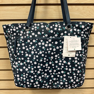 Kate Spade New York Jae Fleurette Toss Large Tote Blue Multi