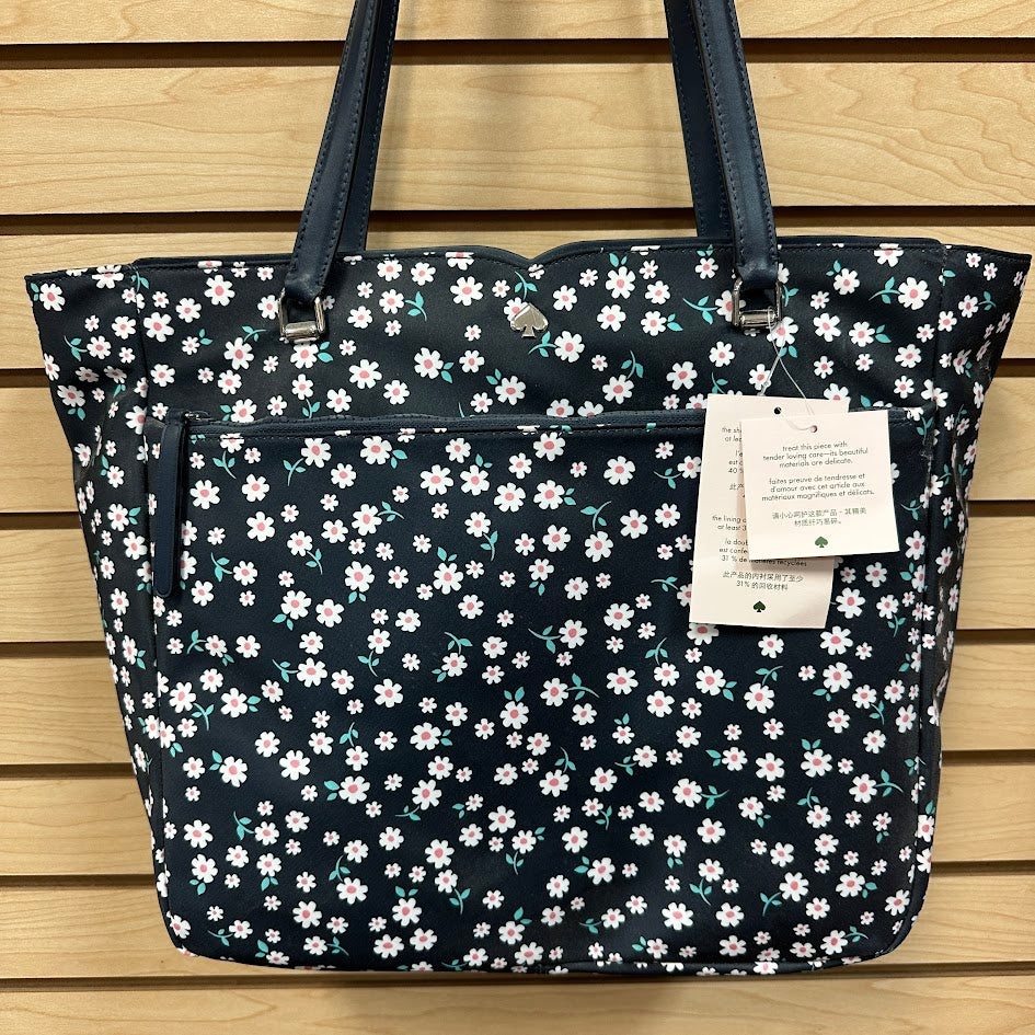 Kate Spade New York Jae Fleurette Toss Large Tote Blue Multi