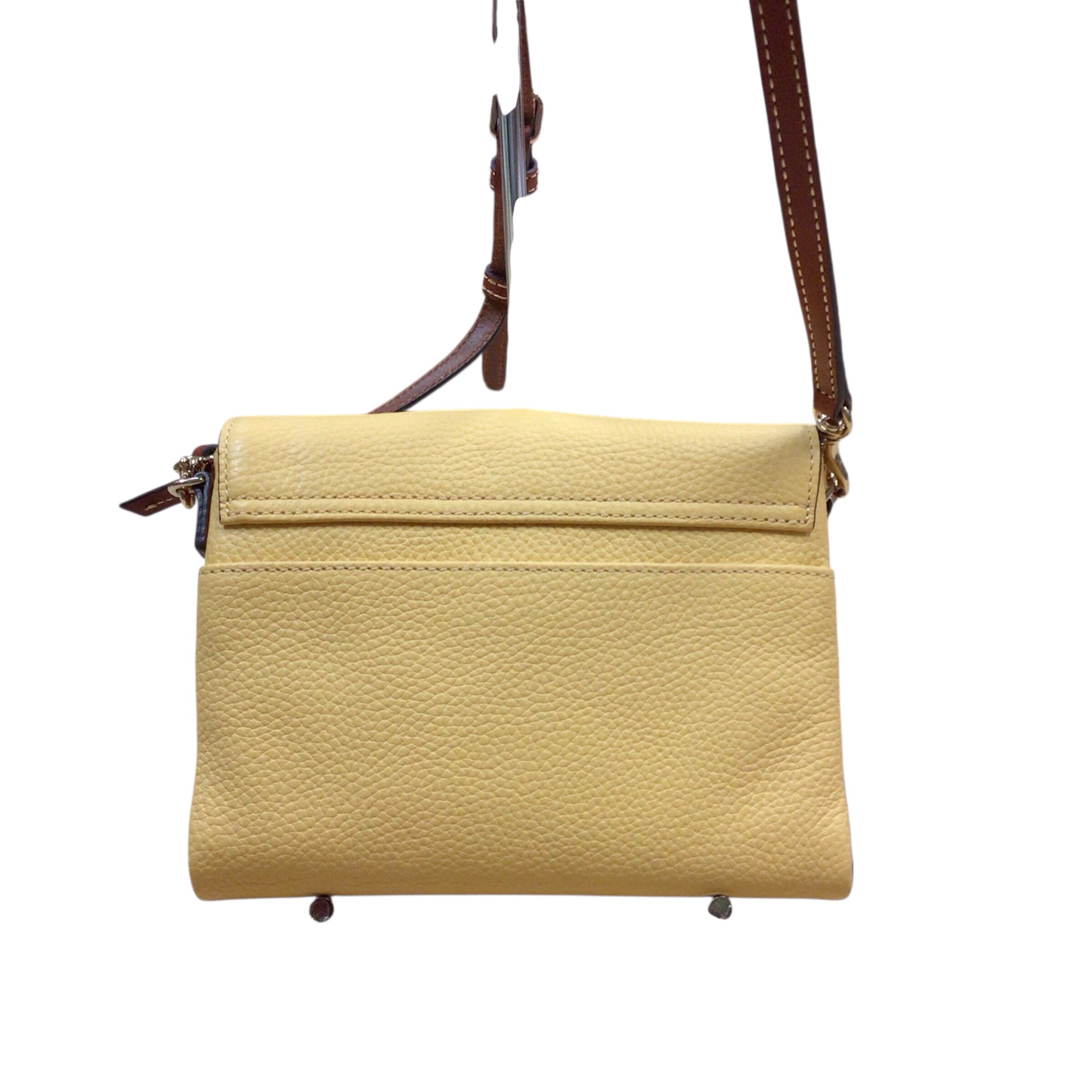 Dooney & Bourke Hunter Pebbled Leather Crossbody Bag in Lemon R1424 NWT