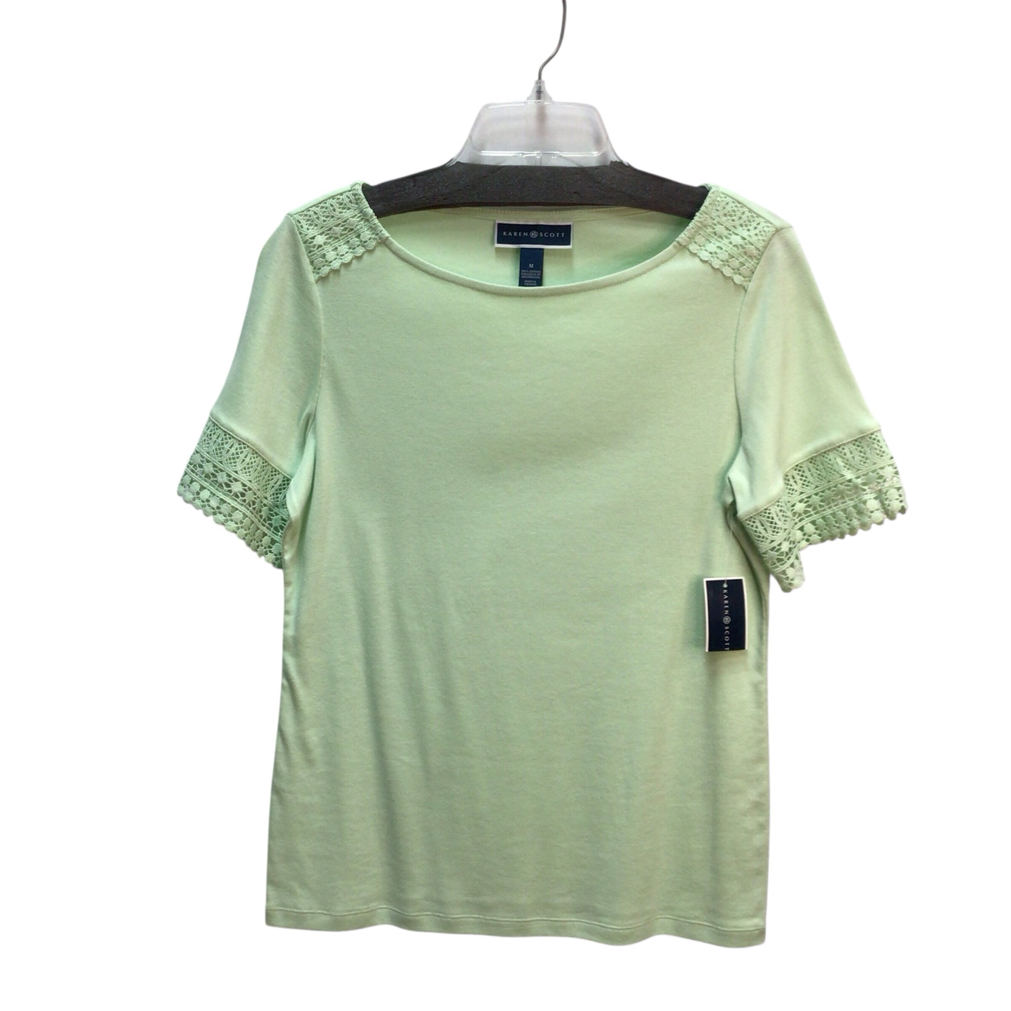 Karen Scott Short Sleeve Top Size M NWT