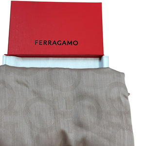 Salvatore Ferragamo Logo Silk Scarf