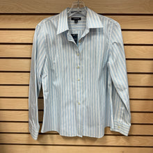 Load image into Gallery viewer, Lands End No Iron Pinpoint Oxford Shirt Blue White - Size 10