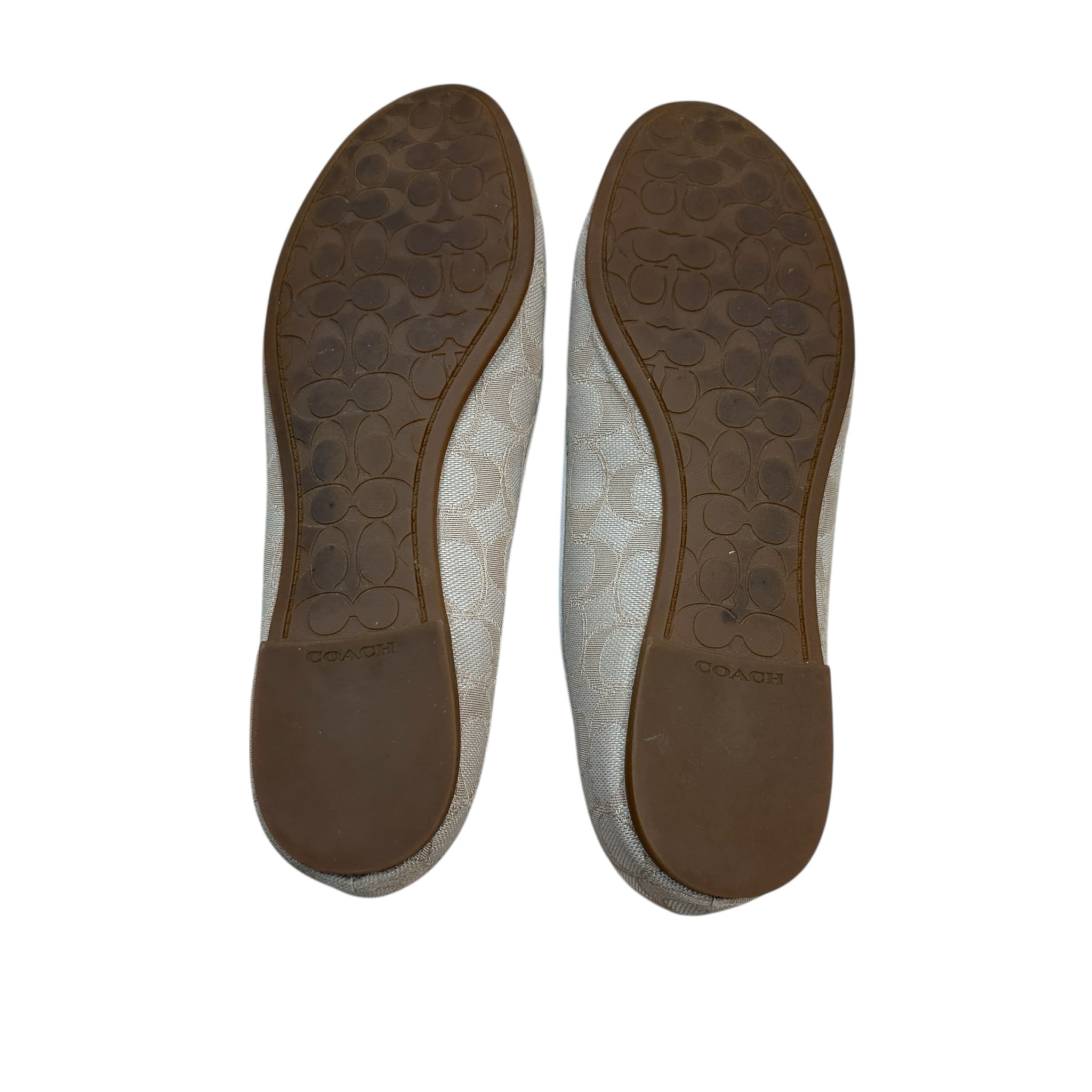 Coach Signature Benni Flat Ballet Shoes Tan  Size 9.5