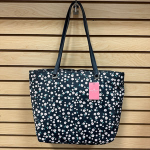 Kate Spade New York Jae Fleurette Toss Large Tote Blue Multi