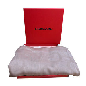 Salvatore Ferragamo Logo Silk Scarf