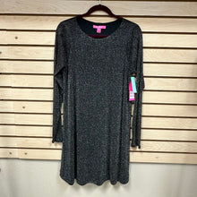 Load image into Gallery viewer, Lilly Pulitzer Ophelia Long Sleeve Dress Black Gold - Size Large