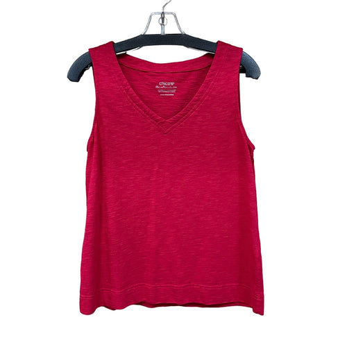 Chico's Ultimate Sleeveless Tee Red - Size Medium