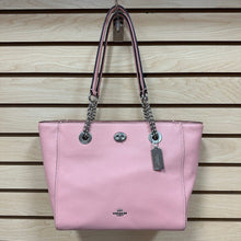 Load image into Gallery viewer, Coach Turnlock Pebbled Leather Handbag 57107 Pink