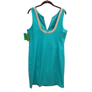 Lilly Pulitzer Sea Blue Sleeveless Dress Size 14 NWT