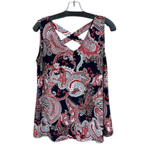 Load image into Gallery viewer, Roz &amp; Ali Sleeveless Top Red Black - Size Medium