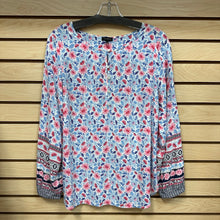 Load image into Gallery viewer, Talbots Long Sleeve Top Pink Blue - Size Medium