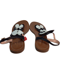 Load image into Gallery viewer, Kate Spade Black And White Butterfly Celo Sandal Size 9.5
