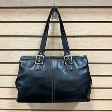 Load image into Gallery viewer, COACH HAMPTON 9554 Soft Leather Handbag Shoulder Bag Black