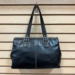 COACH HAMPTON 9554 Soft Leather Handbag Shoulder Bag Black