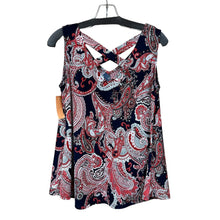 Load image into Gallery viewer, Roz &amp; Ali Sleeveless Top Red Black - Size Medium