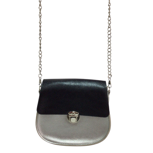 Fashion Black And Silver Crossbody Bag
