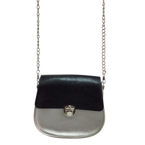 Fashion Black And Silver Crossbody Bag