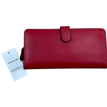 Load image into Gallery viewer, Coach Smooth Leather Skinny Wallet Candy Apple Red