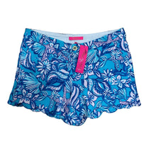 Load image into Gallery viewer, Lilly Pulitzer Buttercup 5&quot; Shorts Amalfi Blue Sound the Sirens - Size 10