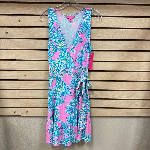 Lilly Pulitzer Sleeveless Misha Wrap Dress Pelican Pink - Size Medium