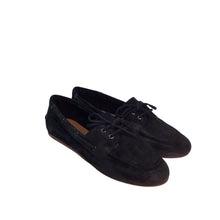 Load image into Gallery viewer, Lucky Brand Tineera Black Suede Loafers Size 8.5 M