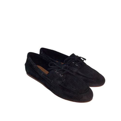 Lucky Brand Tineera Black Suede Loafers Size 8.5 M