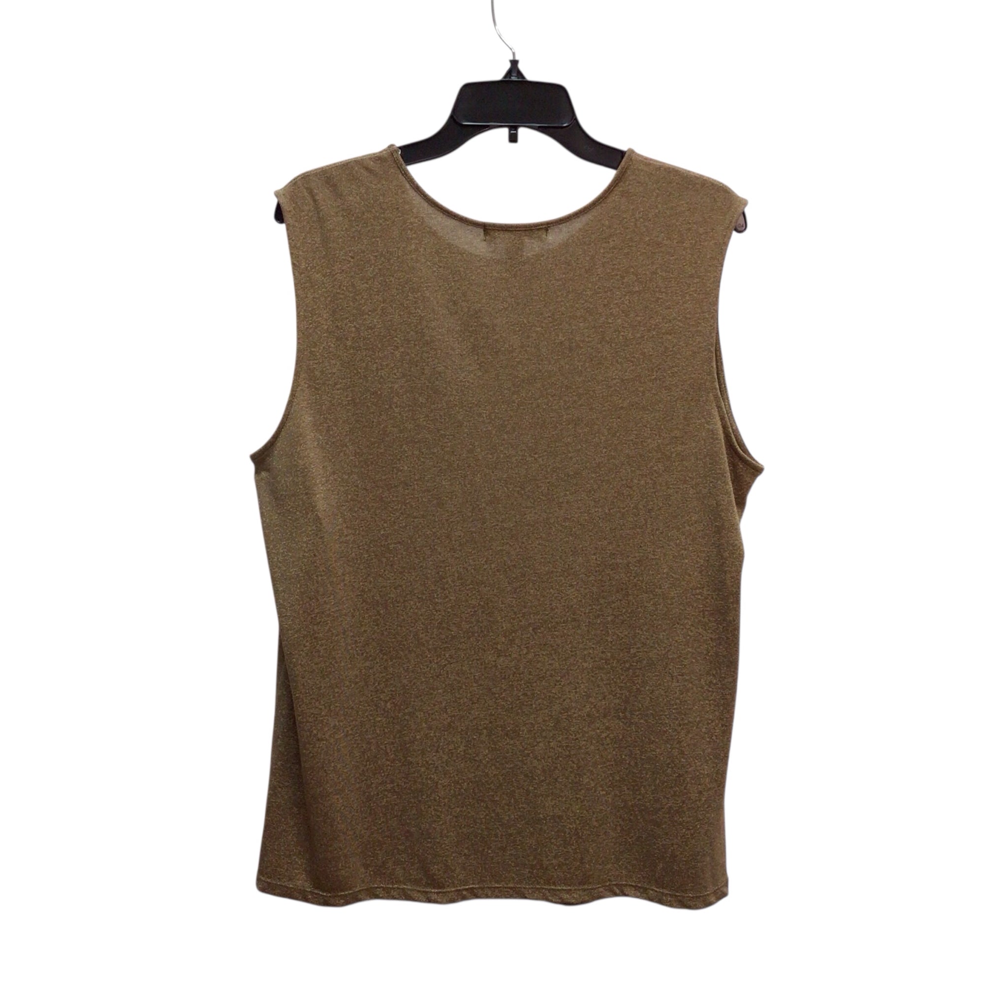 Ralph Lauren Brown Gold Shimmer Sleeveless Top Size XL
