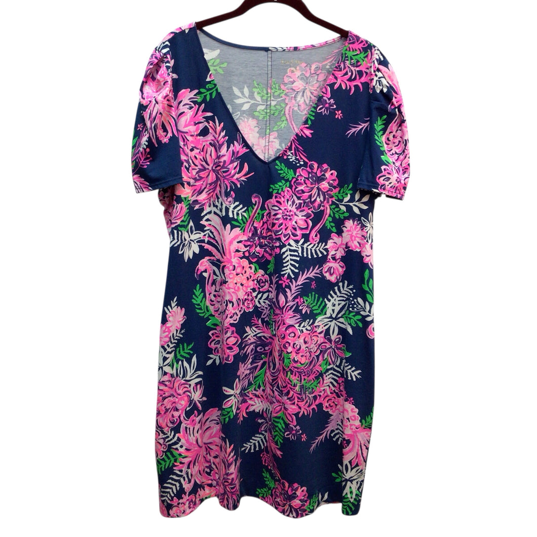 Lilly Pulitzer Short Sleeve Aleece Oyster Bay Dress Size XL