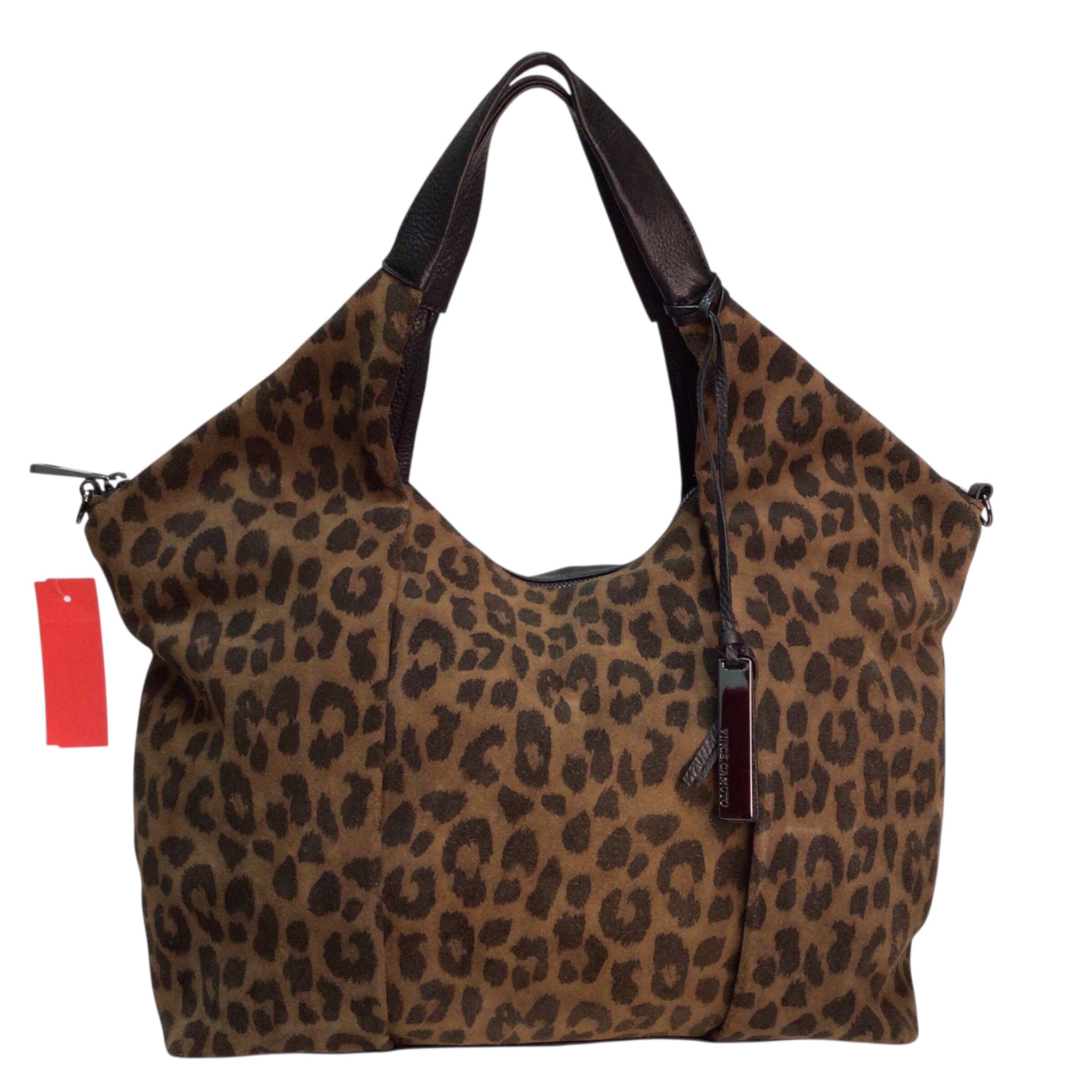 Vince Camuto Leopard Print Large Satchel
