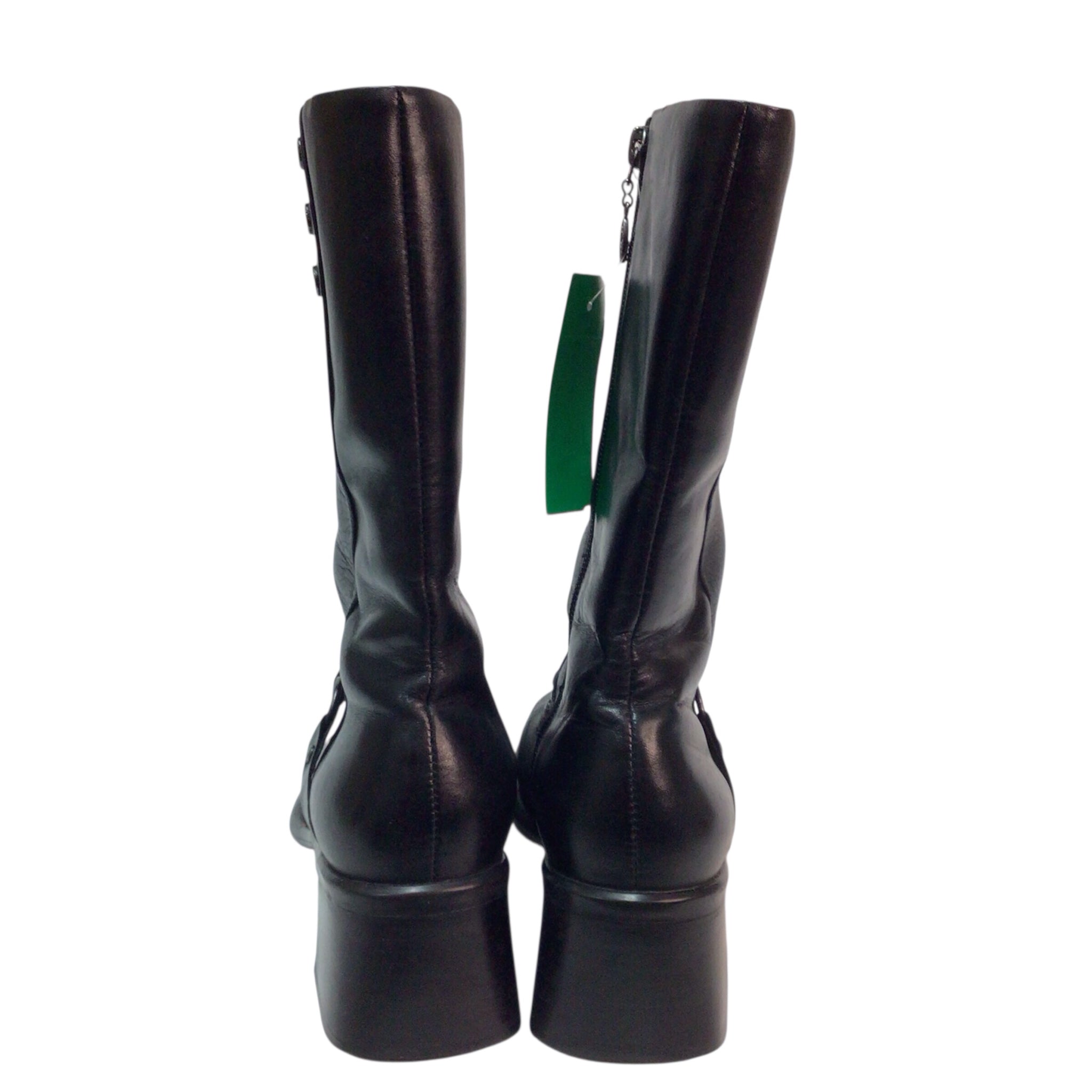 Harley Davidson Black Leather Bike Boots Size 7