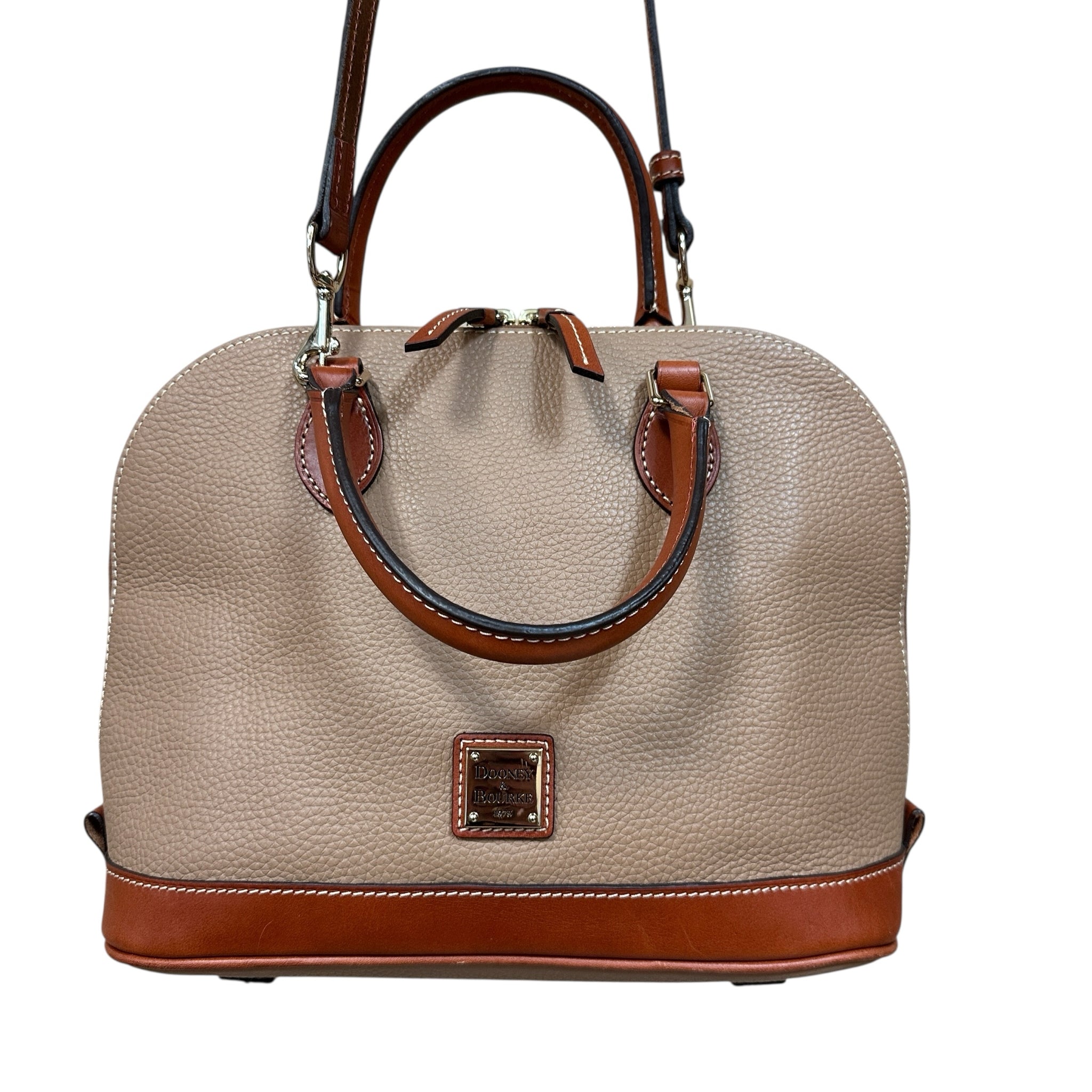 Dooney & Bourke Pebble Grain "Zip Zip" Satchel Crossbody Bag