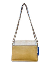 Load image into Gallery viewer, Tory Burch Robinson Straw Leather Shoulder Crossbody Bag Mustard Yellow and Tan