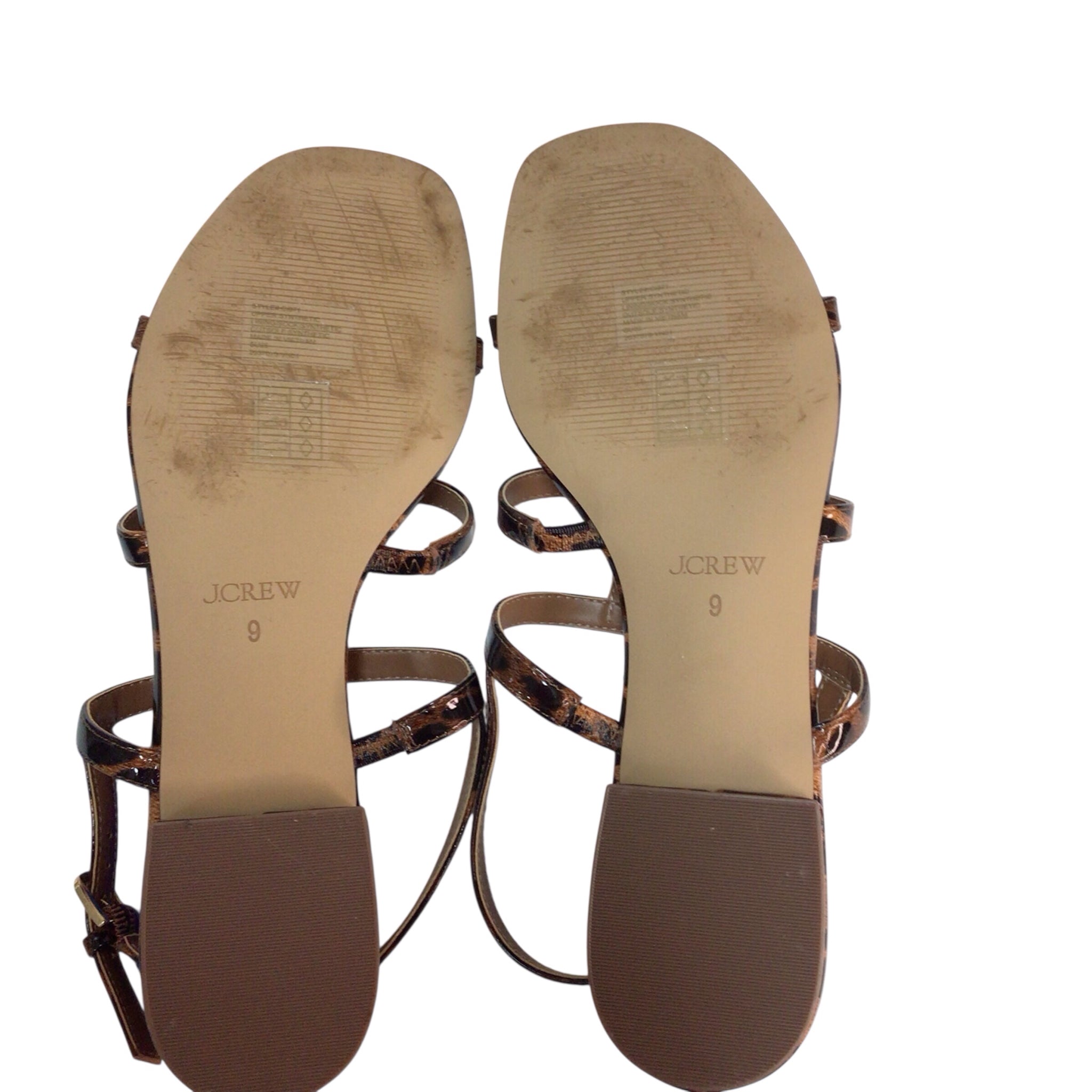 J Crew Leopard Print Sandals Size 9